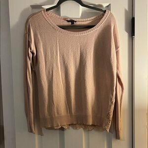 American Eagle Outfitters Blush Sweater with Lace Detail